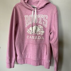 Roots Pink Hoodie with Iconic Branding